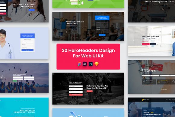 Elevating Your Digital Presence with 30 Hero Headers for Web Ver-01