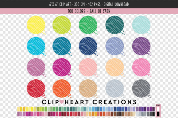 Evaluating the Ball of Yarn Clip Art - 100 Colors Collection for Creative Projects