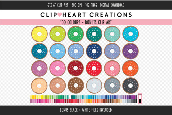 Evaluating the Donut Clip Art - 100 Colors Collection for Professional Design