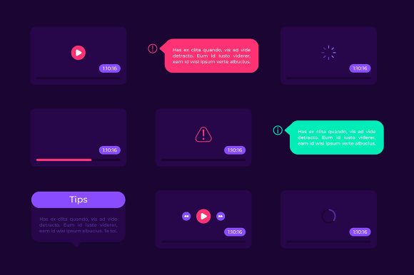 Mastering Dark Mode Interfaces with the Video Screen UI Elements Kit
