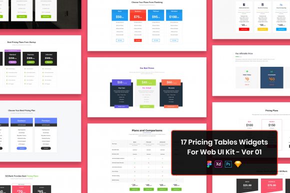 Streamline Web Design with 17 Pricing Tables