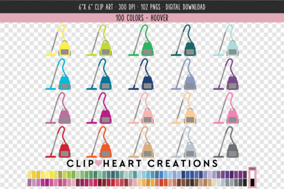 Streamlining Creative Workflows with Vacuum Clip Art - 100 Colors