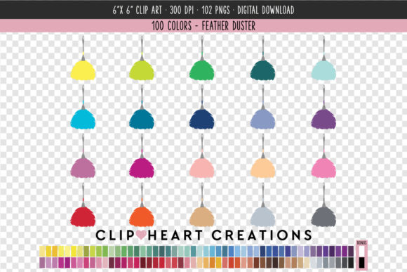 Unlocking Creative Potential with Feather Duster Clip Art in 100 Vibrant Colors