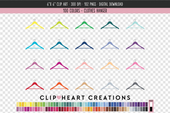 Unlocking Creative Potential with High-Resolution Clothes Hanger Clip Art in 100 Vibrant Colors