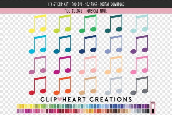 Unlocking Creative Potential with Musical Note Clip Art in 100 Vibrant Colors