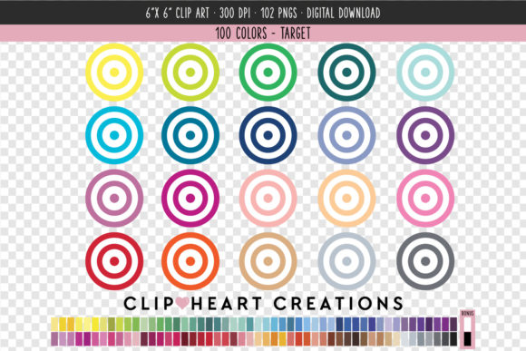 Unlocking Creative Potential with Target Clip Art - 100 Colors