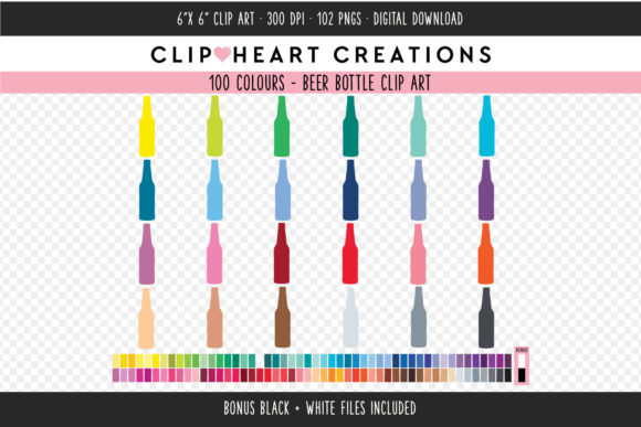 Unlocking Creativity with Beer Bottle Clip Art - 100 Colors
